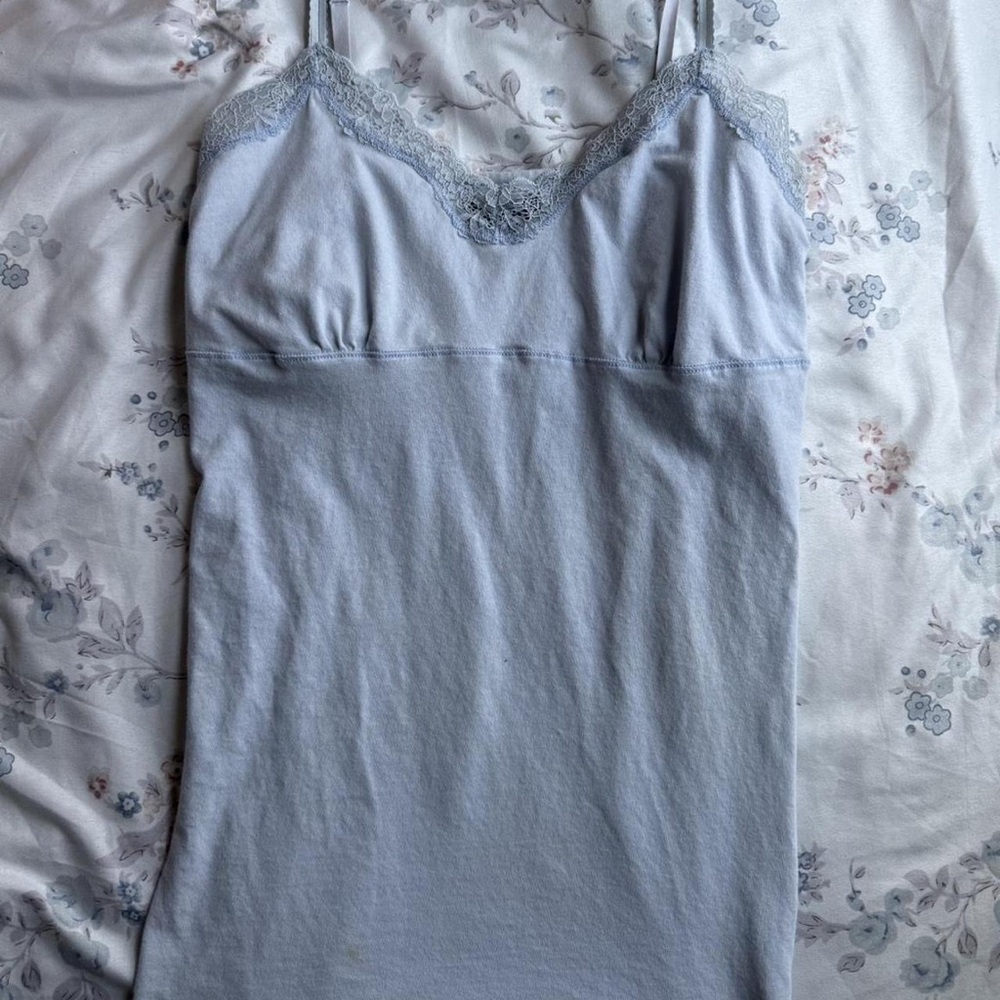 American Eagle Outfitters Sky Blue Lace Cami